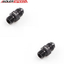 US SHIP ! ADLERSPEED 2PCS Straight -6AN AN6 JIC Male to 1/2 x 20 UNF Aluminum Fitting Black