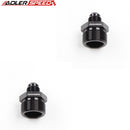 US SHIP !  ADLERSPEED 2PCS 6AN AN-6 JIC Male to 11/16 x 18 UNF Aluminum Fuel Oil Fitting Adapter Black