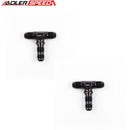 US SHIP ! ADLERSPEED 2PCS AN6 to 6AN to AN-6 Male Bulkhead T-piece Fitting Adapter Black