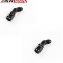 US SHIP ! ADLERSPEED 2PCS 45 Degree AN-4 AN4 Female To 4AN AN4 Male Aluminum Fitting Adapter Black