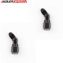 US SHIP ! ADLERSPEED 2PCS 45 Degree AN-4 AN4 Female To 4AN AN4 Male Aluminum Fitting Adapter Black