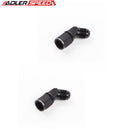 US SHIP ! ADLERSPEED 2PCS 45 Degree AN8 AN-8 Female To 8AN Male Aluminum Fuel Fitting Adapter Black