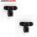 US SHIP ! ADLERSPEED 2PCS BLACK -8AN Female To 8AN Male to AN-8 Male Tee-piece Fuel Fitting Adapter