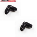 US SHIP ! ADLERSPEED 2PCS 90 Degree -8AN To AN8 8AN Male Fuel Oil Fitting Adapter Black