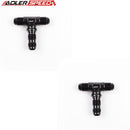 US SHIP ! ADLERSPEED 2PCS AN4 to 4AN to AN-4 Male Bulkhead Tee T-piece Fuel Oil Fitting Adapter Black