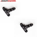 US SHIP ! ADLERSPEED 2PCS AN4 to 4AN to AN-4 Male Bulkhead Tee T-piece Fuel Oil Fitting Adapter Black