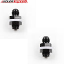 US SHIP ！ADLERSPEED 2PCS BLACK Aluminum -8AN 8AN AN8 Fuel Cell Tank Adapter Bulkhead Fitting