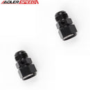 US SHIP ! ADLERSPEED 2PCS 16AN Male To AN16 Female 1/8" NPT Fuel Gauge Port Fitting Adapter Black