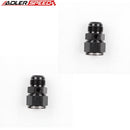 US SHIP ! ADLERSPEED 2PCS 16AN Male To AN16 Female 1/8" NPT Fuel Gauge Port Fitting Adapter Black