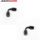 US SHIP ! ADLERSPEED 2PCS 90 Degree AN-3 3AN To AN3 Female Aluminum Fitting Adapter Black