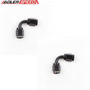 US SHIP ! ADLERSPEED 2PCS 90 Degree AN4 4AN To AN-4 Female Fuel Oil Fitting Adapter Black