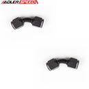 US SHIP ! ADLERSPEED 2PCS 45 Degree Aluminum -6AN to AN6 Female Fuel Fitting Adapter Black