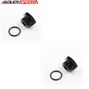 US SHIP ! ADLERSPEED 2x -10AN AN-10 AN10 Flare Plug Fitting Aluminum AN Plug Adapter Black