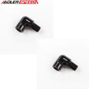 US SHIP ! 2x 90 Degree Aluminum 1/8'' NPT Female to 1/8'' NPT Male Fitting Adapter Black