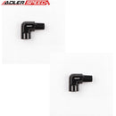 US SHIP ! 2x 90 Degree Aluminum 1/8'' NPT Female to 1/8'' NPT Male Fitting Adapter Black