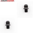US SHIP ! 2PCS Straight -12AN AN12 Male To 1/2'' NPT Aluminum Fuel Fitting Adapter Black