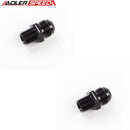 US SHIP ! 2PCS Straight -12AN AN12 Male To 1/2'' NPT Aluminum Fuel Fitting Adapter Black