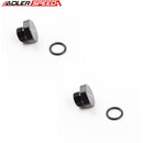 US SHIP ! ADLERSPEED 2PCS -6AN AN6 Flare Port Plug Fitting O-Ring Adapter Black