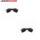 US SHIP ! ADLERSPEED 2PCS 45 Degree AN4 to 4AN Female Fitting Aluminum Fuel Oil Adapter Black