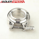 US SHIP  ! 1 3/4" Inch Turbo Exhaust Male/Female Mild Steel Flanges + SS V-Band Clamp