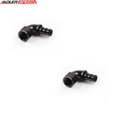 US SHIP ! ADLERSPEED 2PCS 90 Degree AN10 10AN Push Lock Full Flow Hose End Fuel Fitting Adapter Black