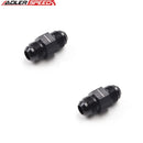 US SHIP ! ADLERSPEED 2PCS AN-8 8AN To AN8 Male Fuel Gauge Fitting with 1/8" NPT Port Adapter Black