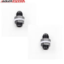 US SHIP ! ADLERSPEED 2PCS AN10 10AN Aluminum Fuel Cell Tank Bulkhead Fitting Adapter Black
