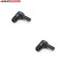 US SHIP ! ADLERSPEED 2PCS Black Aluminum 90 Degree 1/8" NPT Male To 1/4" inch Barb Adapter Fitting