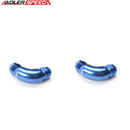 US SHIP ! ADLERSPEED 2PCS AN6 -6AN To AN-6 90 Degree Union Fuel Fitting Adapter Male Aluminum Blue