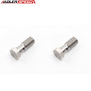 US SHIP ! 2PCS Banjo Bolt Adapter -4AN AN4 Stainless Steel Banjo Bolt Brake Fitting L=32mm