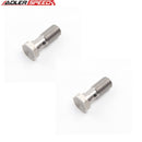 US SHIP ! 2PCS Banjo Bolt Adapter -4AN AN4 Stainless Steel Banjo Bolt Brake Fitting L=32mm
