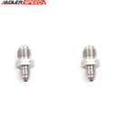 US SHIP ! 2PCS -3AN AN3 to M12 x 1.25 Male Flare Stainless Steel Union Fitting Adapter