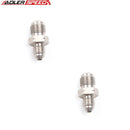 US SHIP ! 2PCS -3AN AN3 to M12 x 1.25 Male Flare Stainless Steel Union Fitting Adapter