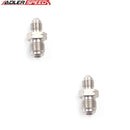 US SHIP 2PCS -3AN to M12 x 1.5 Male Flare Union Stainless Steel Fitting Adapter