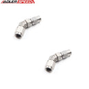 US SHIP ! ADLERSPEED 2PCS Stainless Steel AN3 3AN JIC 45 Degree PTFE Swivel Hose End Fitting