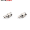 US SHIP ! 2pc M10 x 1.0 to 3/8-32 UNEF Female Inverted Flare 17mm Hex Adapter Fitting