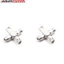 US SHIP ! 2x -3AN AN3 AN-3 Stainless Steel Tee Block with Mount Tab Fitting Adapter