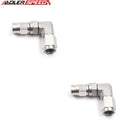US SHIP !  2PCS 90 Degree AN-3 AN3 to M10 x 1.25 Swivel Adapter Stainless Steel Fittings