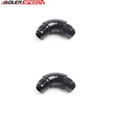 US  SHIP ! 2PCS 90 Degree AN6 To -6AN Male Aluminum Fuel Full Flow Fitting Adapter Black