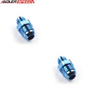 US SHIP ! ADLERSPEED 2PCS AN-8 AN8 To AN-6 AN6 Straight Reducer Adapter Fitting Adaptor Blue