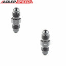 US SHIP ! 2PCS ADLERSPEED AN3 AN4 6 8 10 12 16 Male to Male Aluminum Straight Fuel Oil Fitting Adapter