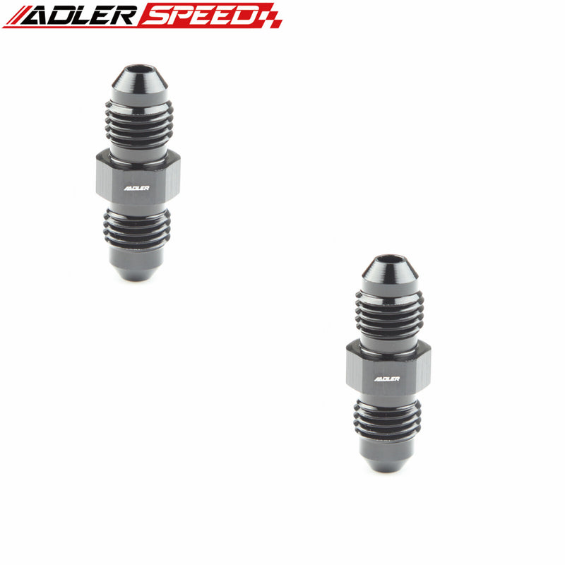 US SHIP ! 2PCS ADLERSPEED AN3 AN4 6 8 10 12 16 Male to Male Aluminum Straight Fuel Oil Fitting Adapter