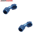 US SHIP！ADLERSPEED 2PCS 16AN to AN16 Female 45 Degree Elbow Aluminum Fitting Adapter Blue