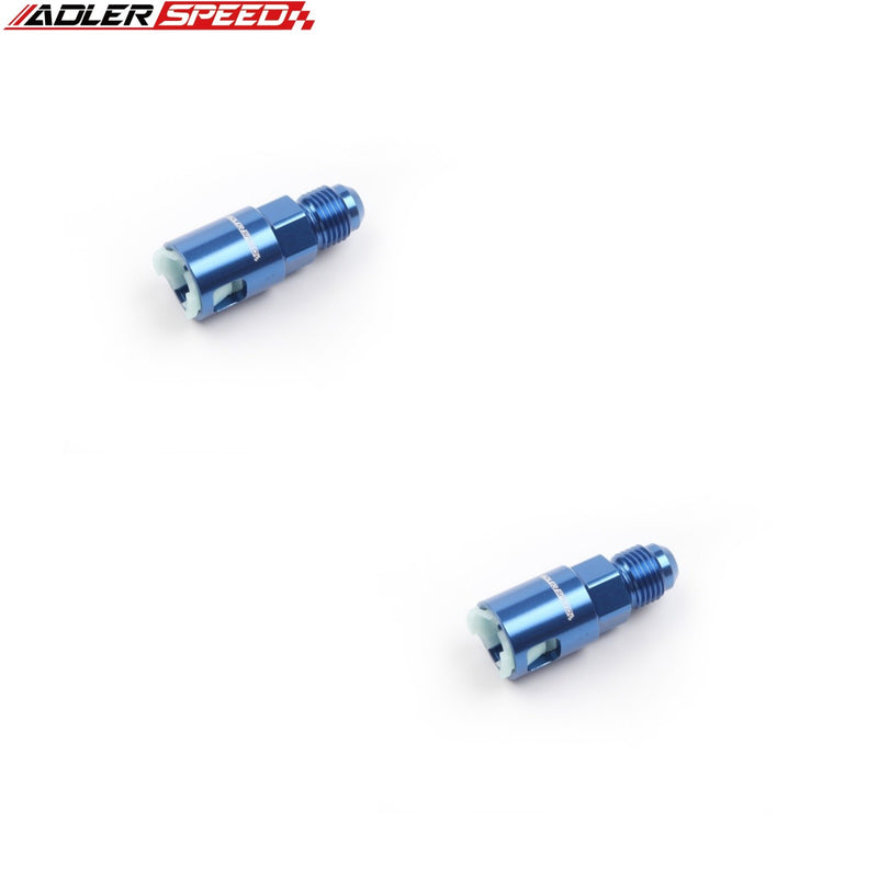 US SHIP ! ADLERSPEED 2PCS -8AN AN8 Male To 3/8" Female Quick Connect Fuel Rail Line Adapter Blue