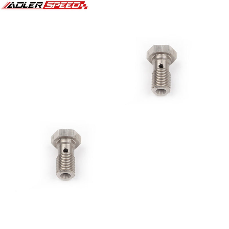 US SHIP 2PCS Banjo Bolt M10x1.0 Metric Stainless Steel Banjo Bolt Fitting 20mm