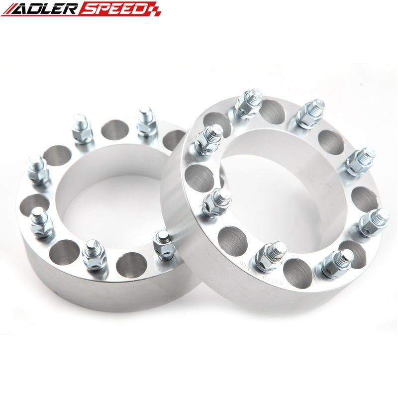 US SHIP !  2 Wheel Spacers Adapters 8x170 (8x6.7) 2" Thick 14x1.5 Studs 130mm Center Bore