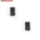 US SHIP ! ADLERSPEED 2PCS -12AN to AN12 Female Straight Aluminum Fuel Fitting Adapter Black