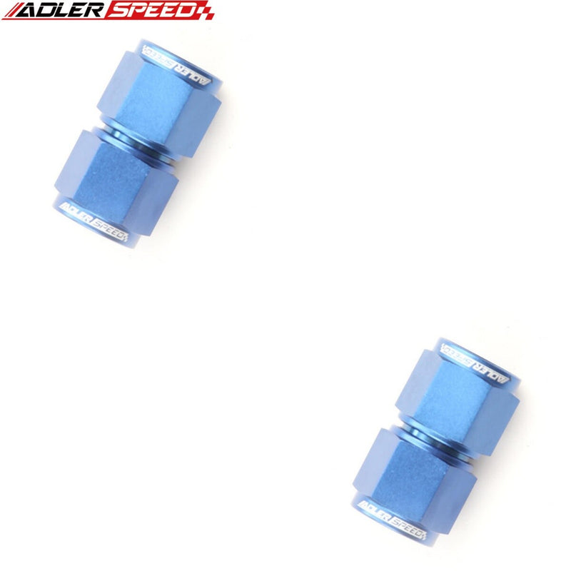 US SHIP ! ADLERSPEED 2PCS AN3 AN4 AN8 AN10 Staight Female Union Aluminum Fuel Fitting Adapter