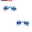 US SHIP ! 2PCS 45 Degree 3AN 4AN 6AN 8AN 10AN Female to Female Aluminum Fuel Fitting Adapter