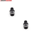 US SHIP ! ADLERSPEED 2PCS -8AN AN8 Female Swivel To 1/4" NPT Male Straight Aluminum Fuel Fitting Black